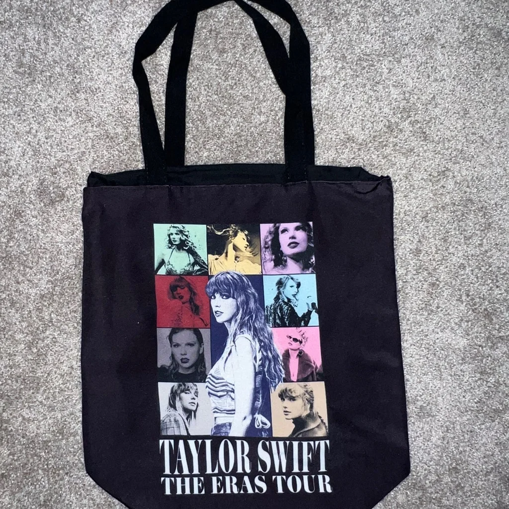 Taylor Swift The Eras Tour Black Tote Bag - taylorswiftmerchshop